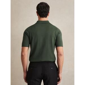 REISS Manor Merino Wool Short-Sleeve Polo Shirt